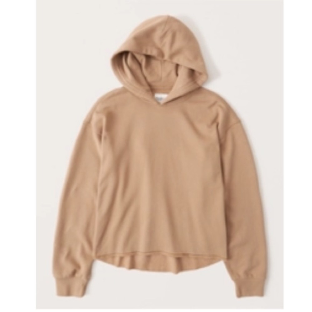 Abercrombie & Fitch Women's Cutoff Hoodie XS Light Brown